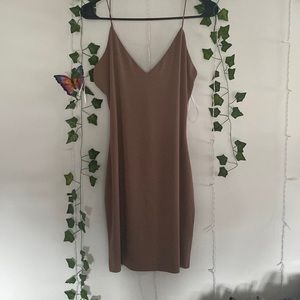 Tan tight fitted dress